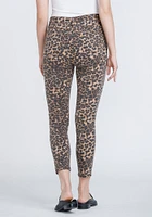 Women's Leopard Print Ankle Skinny Pant