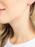 Women's Silver Pull Through Earrings