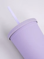 24oz Rubber Coated Lilac Tumbler