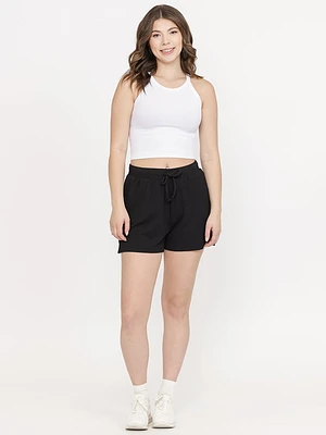 Women's Wavy Rib Pull On Short