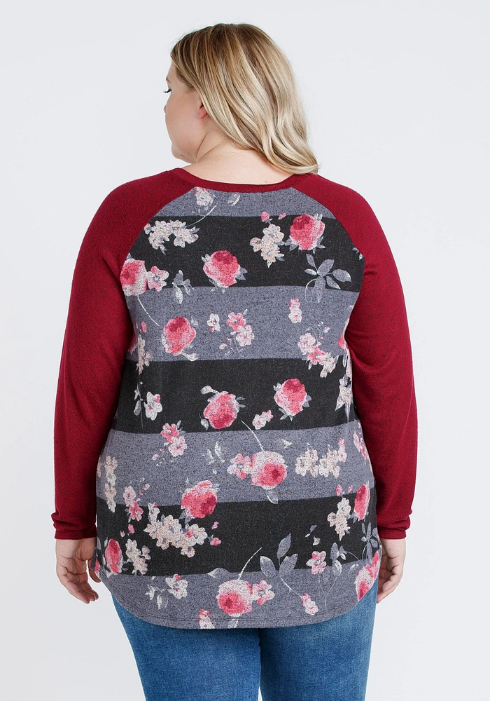 Women's Floral Baseball Tunic