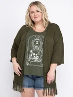 Women's Open Fringe Cardigan