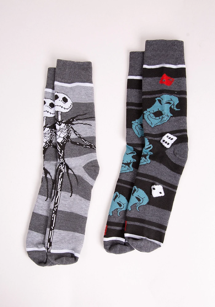 2pk Nightmare Before Christmas Crew Socks