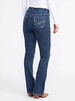 Women's Medium Dark Wash Baby Boot Jeans