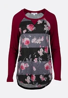 Women's Floral Baseball Tunic