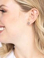 Women's Dainty Snowflake Stud Earrings