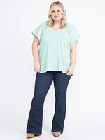 Women's Swissdot Peasant top