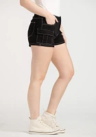 Women's Stretch Twill Cargo Black Shortie