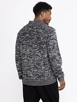 Men's Space Dye Shawl Sweater