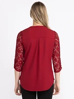 Women's Lace Sleeve Blouse