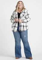 Women's Flannel Plaid Hoodie