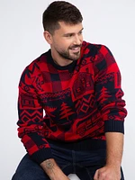 Men's Red Buffalo Sweater