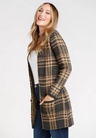 Women's Plaid Cardigan