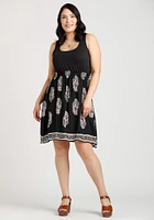 Women's Border Print Tank Dress