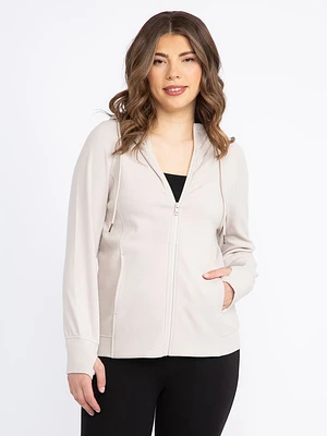 Women's Textured Zip Up Hoodie