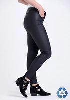 Women's Black Coated Skinny Jeans