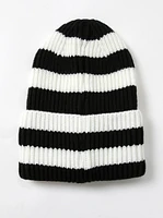 Neutral Stripe Cuff Beanie