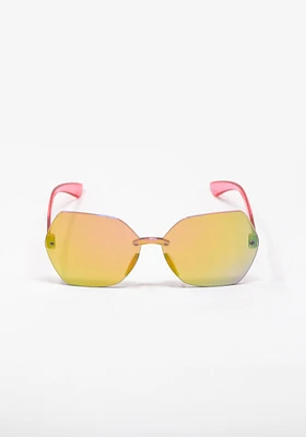 Women's Hexagonal Frameless Sunglasses