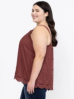Women's Mesh Overlay Tank