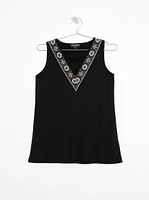 Women's Geo Cross Neck Tank