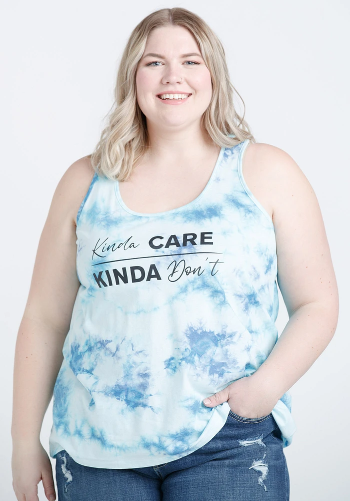 Women's Kinda Care Tie Dye Tank