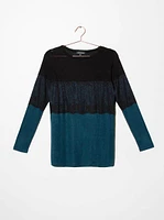 Women's Colour Block Lace Tunic