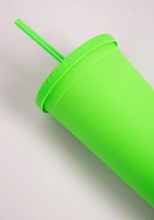 24oz Rubber Coated Lime Tumbler