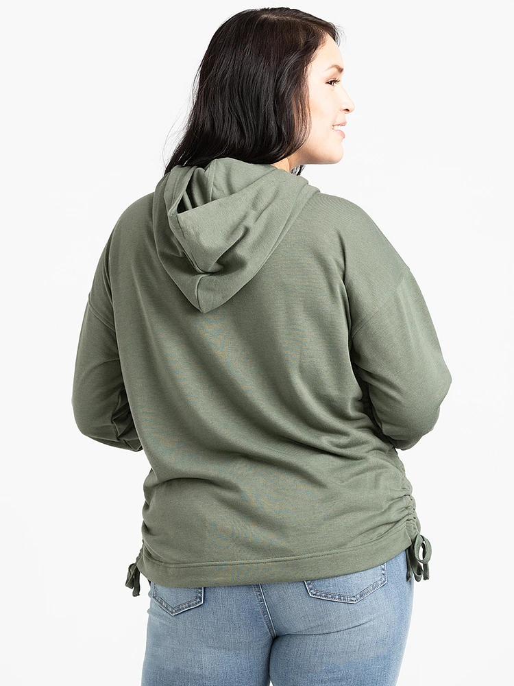 Women's Ruched Pop Hoodie