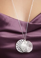 Sand Dollar Stack Silver Necklace