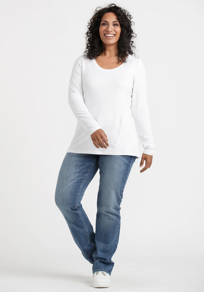 Women's Scoop Neck Long Sleeve Tee
