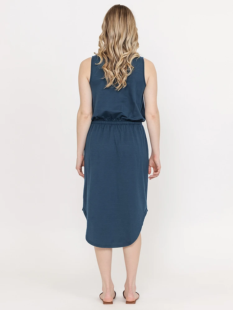 Women's Button Front Midi Dress