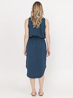 Women's Button Front Midi Dress