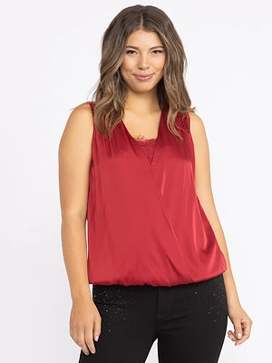 Women's Satin Wrap Tank