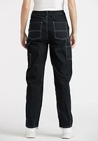 Women's Straight Leg Black Carpenter Pant