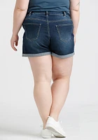 Women's Plus Destroyed Cuffed Jean Short