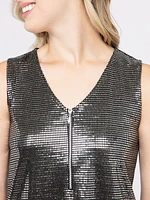 Women's Sequin Half Zip Tank