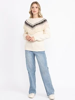 Women's Geometric Fringe Sweater