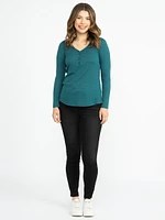 Women's Rib Long Sleeve Henley