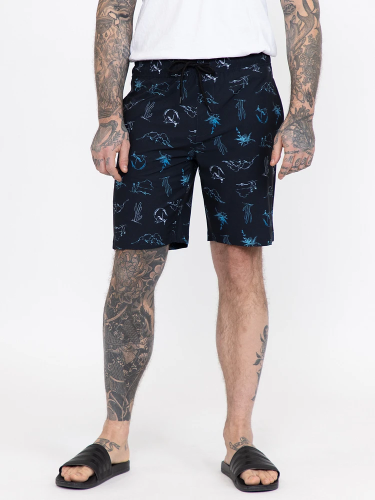 Men's Printed Neon Hybrid Shorts