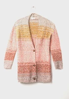 Women's Ombre Button Front Cardigan