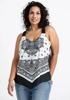 Women's Scarf Print Tank