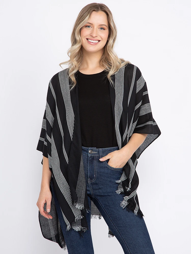 Women's Textured Stripe Wrap