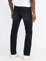 Men's Blue Black Slim Straight Jeans