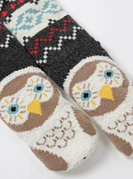 Women's Nordic Owl Slipper Sock