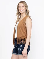 Women's Studded Fringe Vest