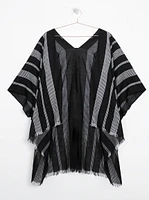 Women's Textured Stripe Wrap