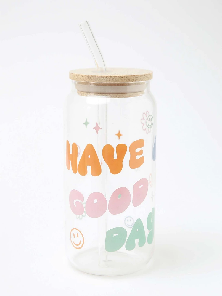 Have a Good Day Glass Tumbler