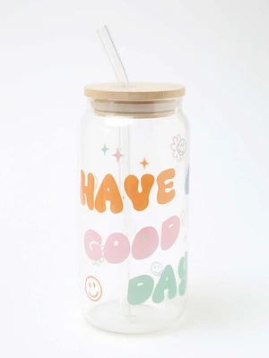 Have a Good Day Glass Tumbler