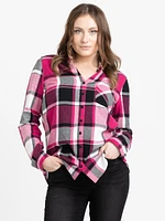 Women's Flannel Plaid Tunic