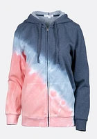 Women's Ombre Zip Front Hoodie